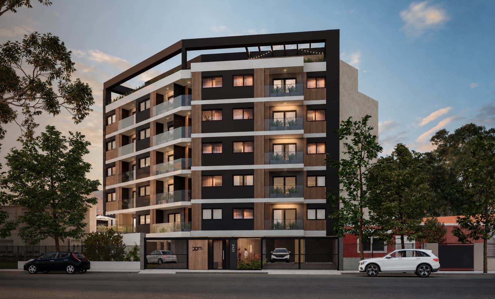 Imagen de edificio construido por Duo Desarrollos en estilo render